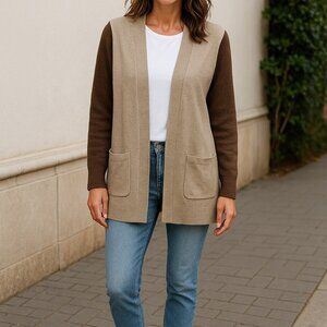 PINK CLOVER Womens Cardigan Brown Sweater MEDIUM/P